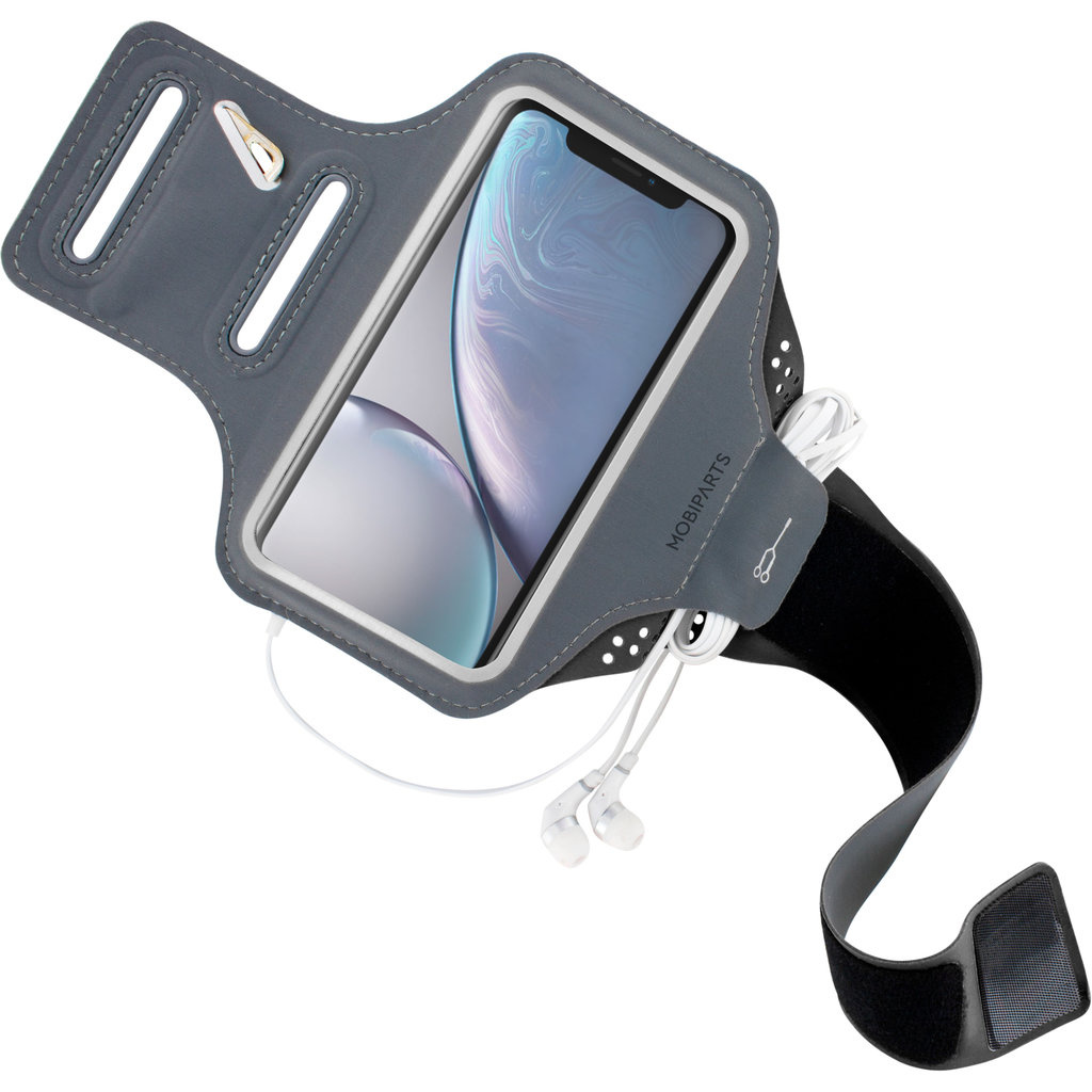 Mobiparts Mobiparts Comfort Fit Sportarmband voor iPhone XR - Zwart