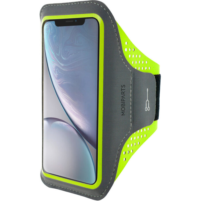 Mobiparts Mobiparts Comfort Fit Sport Armband voor iPhone XR - Neon Groen