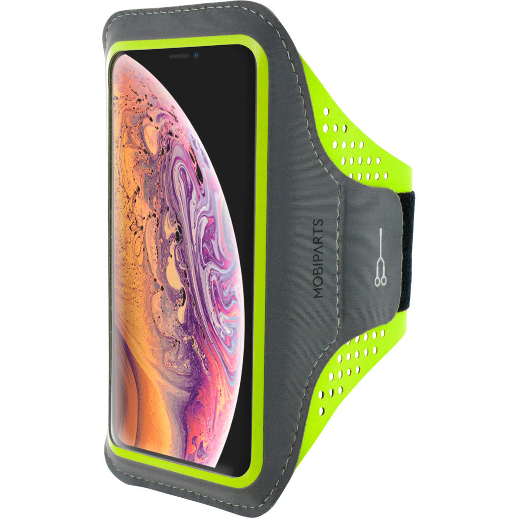 Mobiparts Mobiparts Comfort Fit Sport Armband iPhone XS Max - Neon Groen