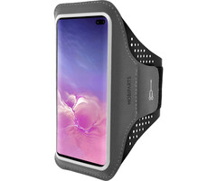 Mobiparts Mobiparts Comfort Fit Sportarmband voor Samsung Galaxy S10 Plus - Zwart
