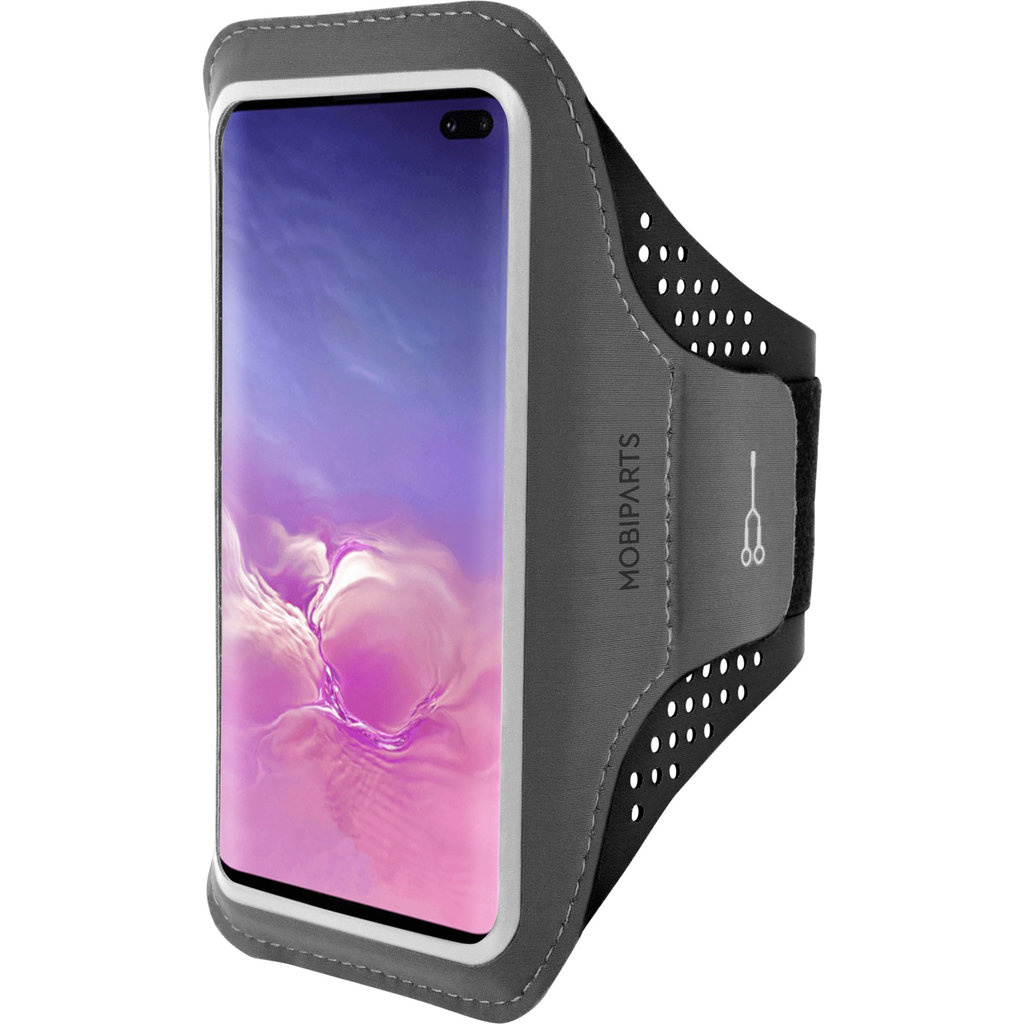 Mobiparts Mobiparts Comfort Fit Sportarmband voor Samsung Galaxy S10 Plus - Zwart