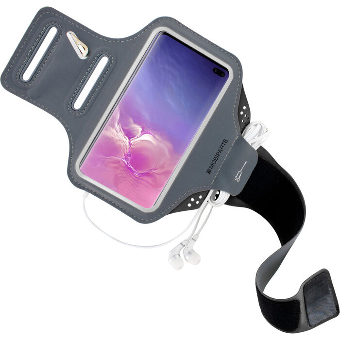 Mobiparts Mobiparts Comfort Fit Sportarmband voor Samsung Galaxy S10 Plus - Zwart