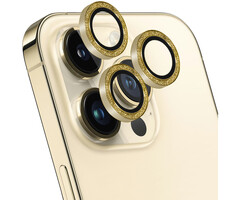 Mobiparts Mobiparts Camera Lens Protector iPhone 14 Pro / Max - Glitter Gold