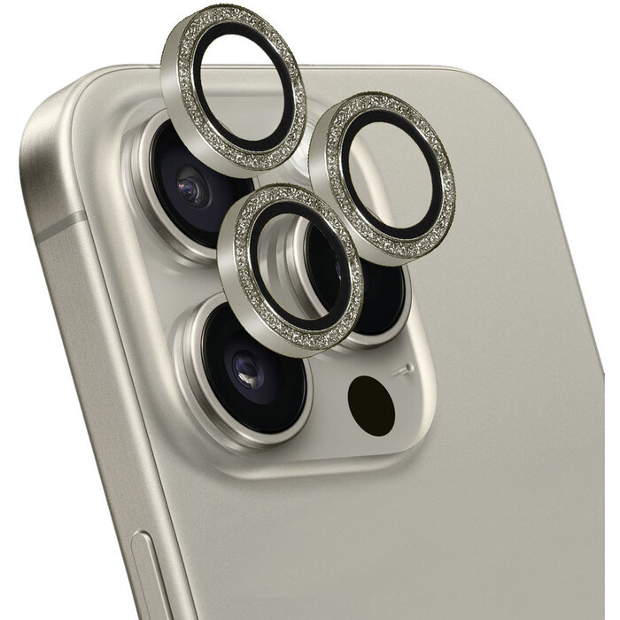 Mobiparts Mobiparts Camera Lens Protector voor iPhone 15 Pro / Pro Max - Rose Gold
