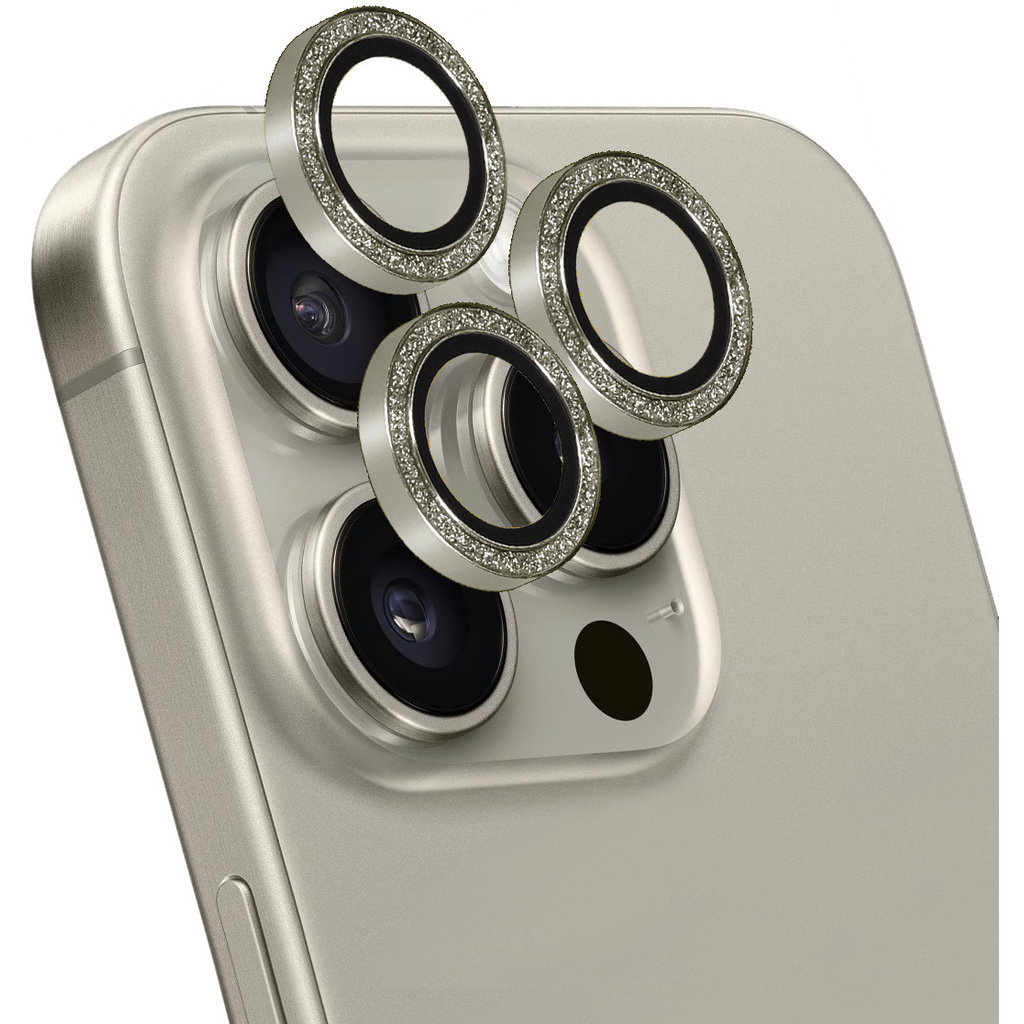 Mobiparts Mobiparts Camera Lens Protector voor iPhone 15 Pro / Pro Max - Rose Gold