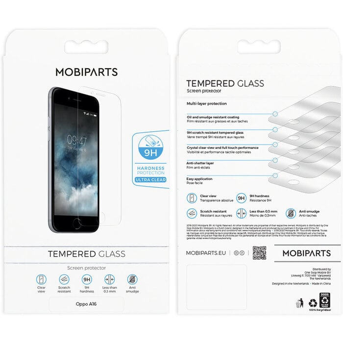 Mobiparts Mobiparts Tempered Glass Screenprotector voor Oppo A16 & A54s