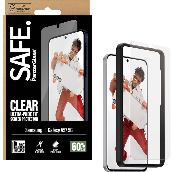 SAFE by PanzerGlass SAFE by PanzerGlass Screenprotector voor Samsung Galaxy A57 5G - Ultra-Wide-Fit
