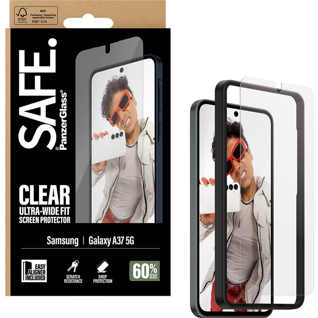 SAFE by PanzerGlass SAFE by PanzerGlass Screenprotector Samsung Galaxy A37 - Gehard Glas