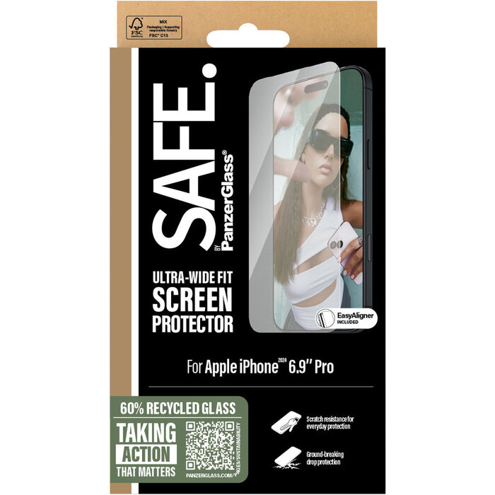 SAFE by PanzerGlass SAFE by PanzerGlass Screenprotector voor iPhone 16 Pro Max - Gehard Glas