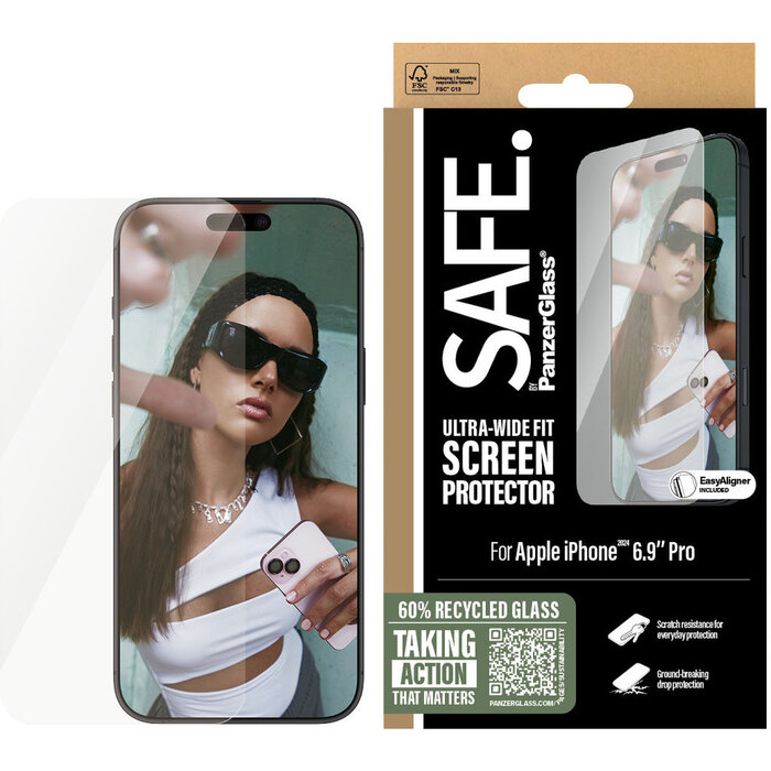 SAFE by PanzerGlass SAFE by PanzerGlass Screenprotector voor iPhone 16 Pro Max - Gehard Glas