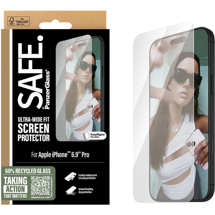 SAFE by PanzerGlass SAFE by PanzerGlass Screenprotector voor iPhone 16 Pro Max - Gehard Glas