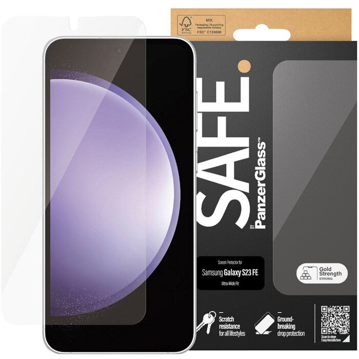 SAFE by PanzerGlass SAFE by PanzerGlass Screenprotector voor Samsung Galaxy S23 FE - Ultra-Wide-Fit