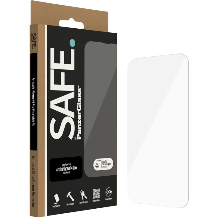 SAFE by PanzerGlass SAFE by PanzerGlass Screenprotector voor Apple iPhone 14 Pro - Ultra-Wide-Fit