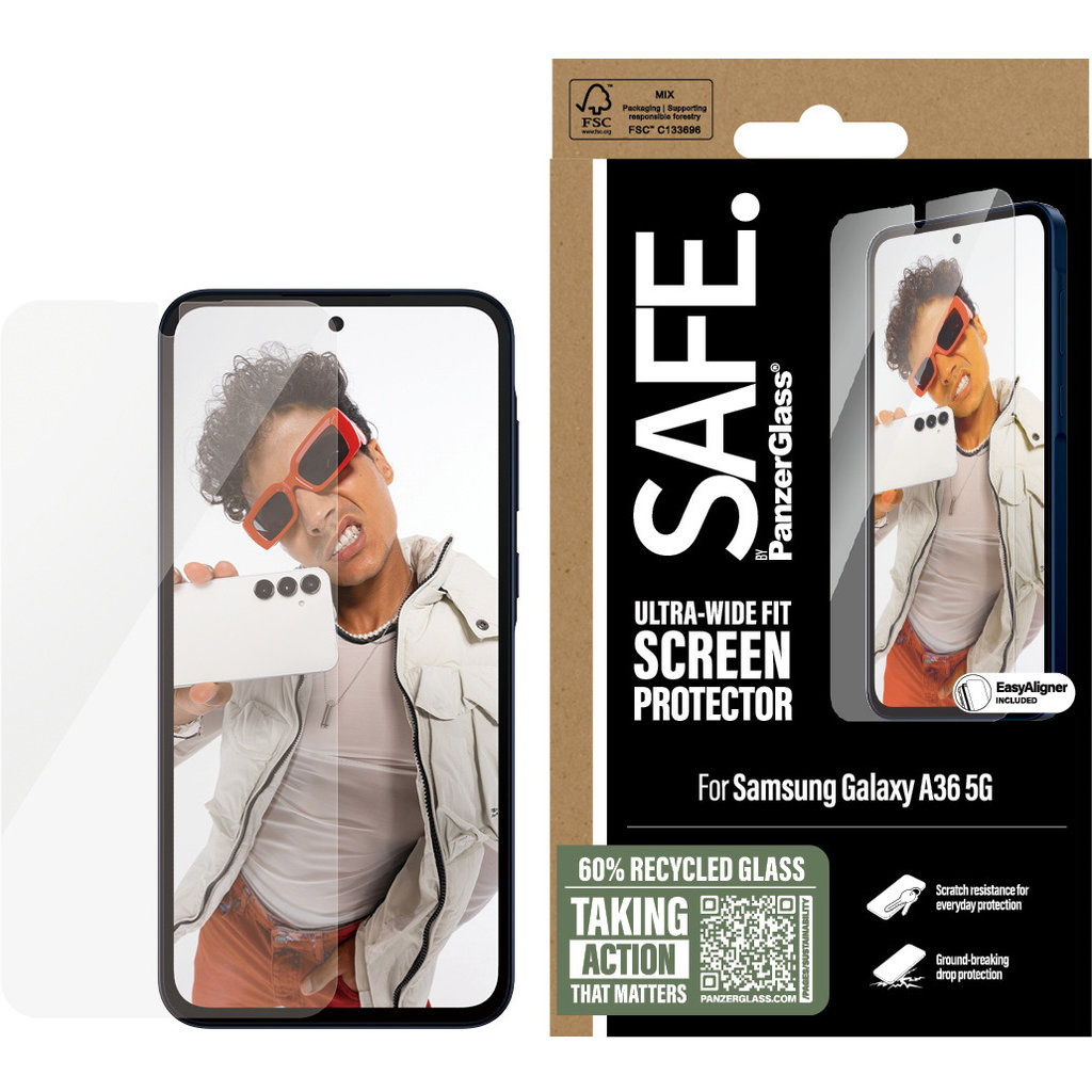 SAFE by PanzerGlass SAFE by PanzerGlass Screenprotector Samsung Galaxy A36 - Gehard Glas