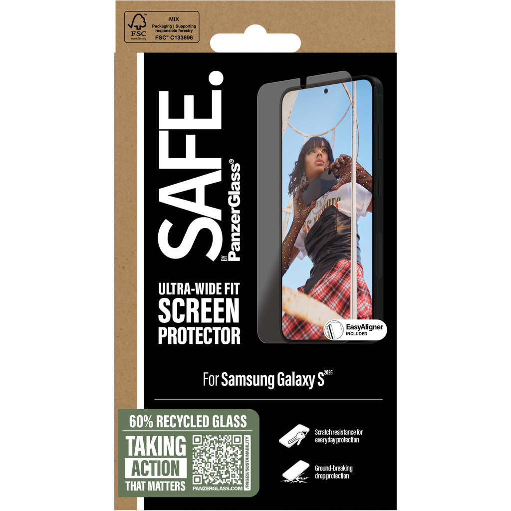 SAFE by PanzerGlass PanzerGlass SAFE Screenprotector voor Samsung Galaxy S25 / S24