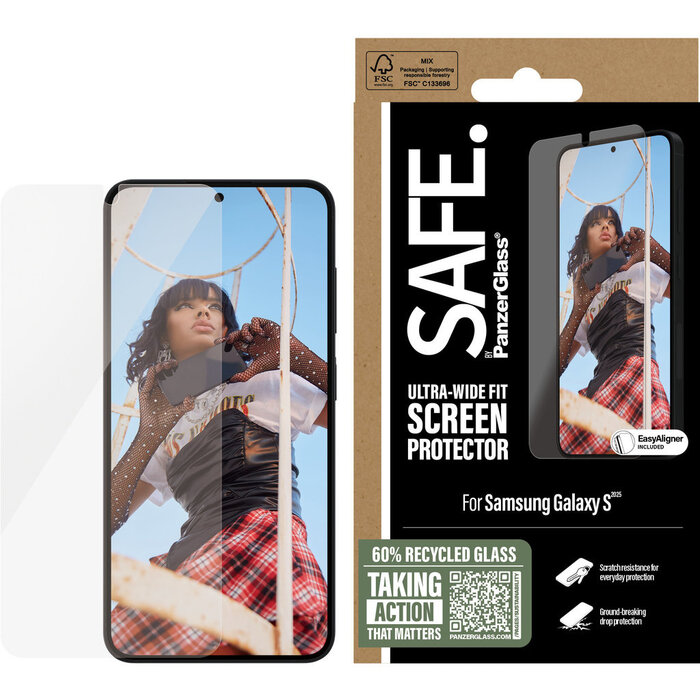 SAFE by PanzerGlass PanzerGlass SAFE Screenprotector voor Samsung Galaxy S25 / S24