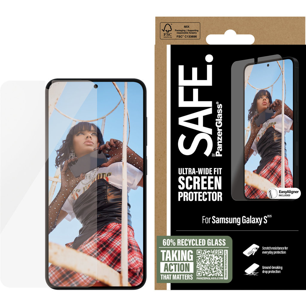 SAFE by PanzerGlass PanzerGlass SAFE Screenprotector voor Samsung Galaxy S25 / S24