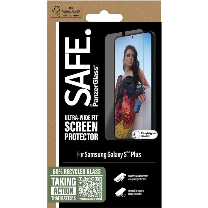 SAFE by PanzerGlass SAFE by Panzerglass Samsung Galaxy S25 Plus - Ultra-Wide-Fit