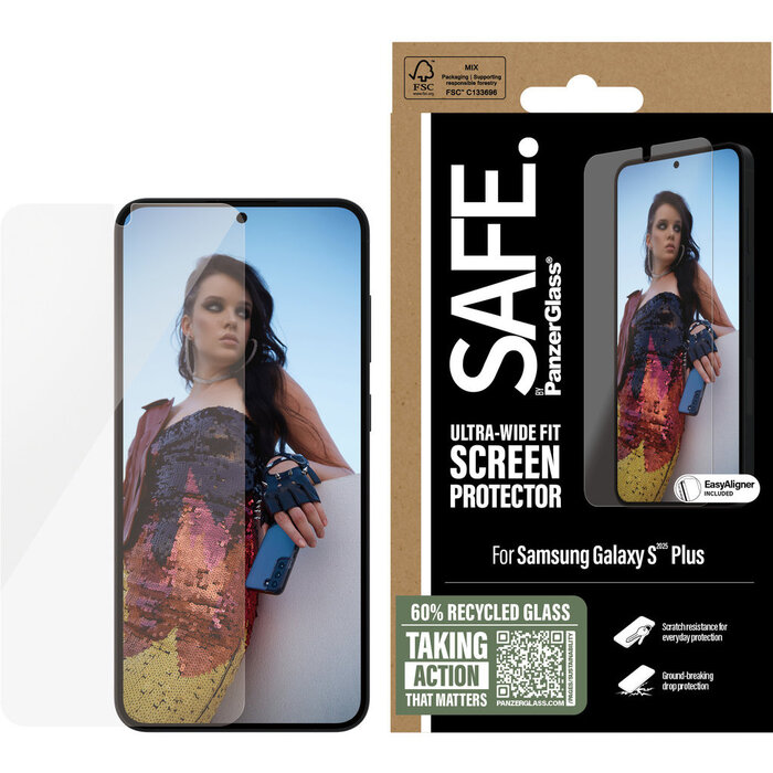 SAFE by PanzerGlass SAFE by PanzerGlass Gehard Glas Screenprotector Samsung Galaxy S25+ / S24+