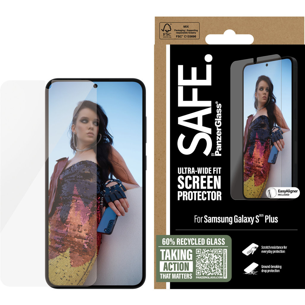SAFE by PanzerGlass SAFE by PanzerGlass Gehard Glas Screenprotector Samsung Galaxy S25+ / S24+