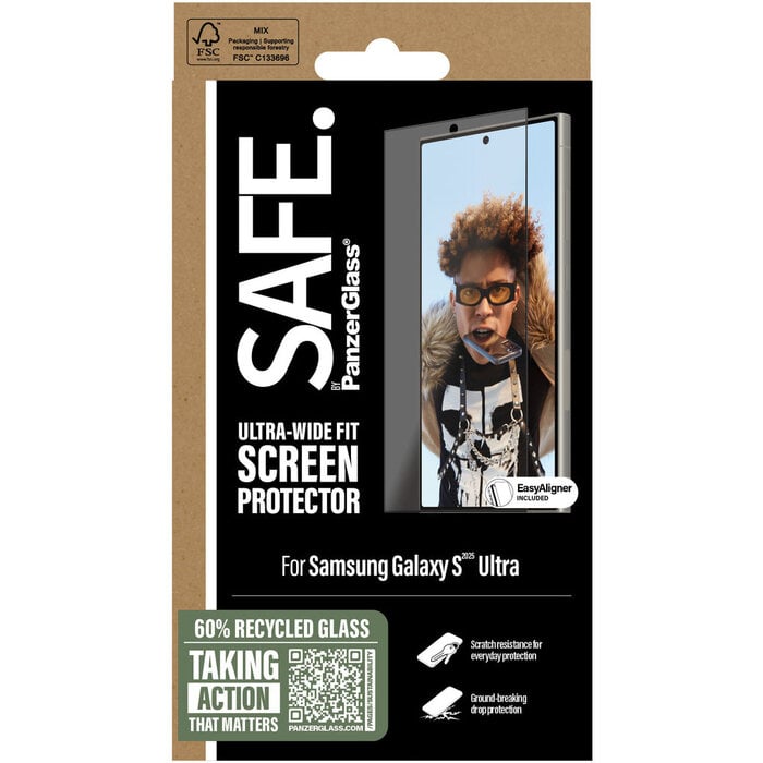 SAFE by PanzerGlass SAFE by PanzerGlass Screenprotector voor Samsung Galaxy S25 Ultra - Ultra-Wide-Fit