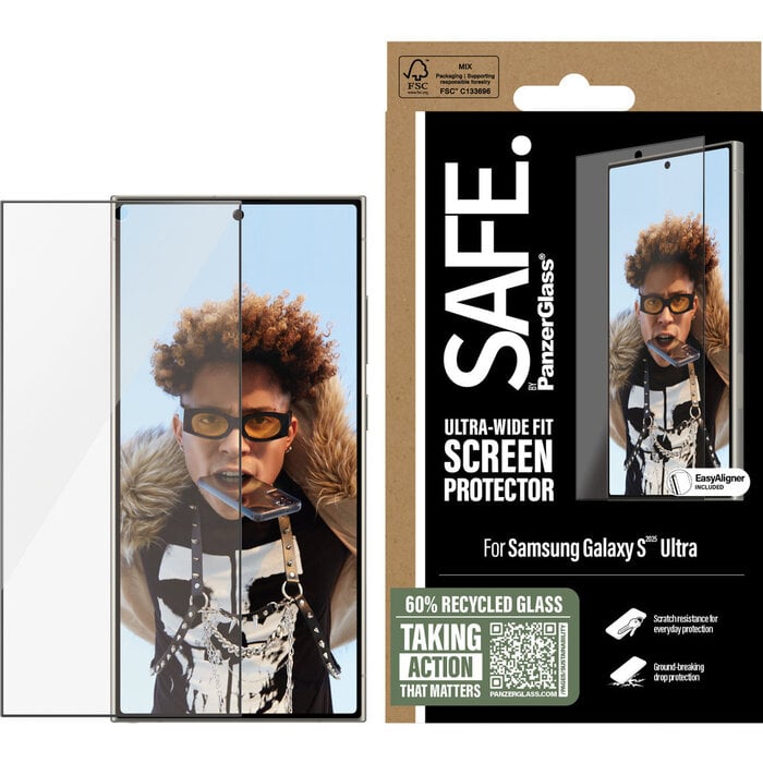 SAFE by PanzerGlass SAFE by PanzerGlass Screenprotector voor Samsung Galaxy S25 Ultra - Ultra-Wide-Fit