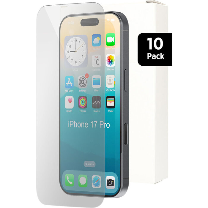 Mobiparts Mobiparts Regular Tempered Glass Apple iPhone 17/17 Pro/16 Pro - 10 Pack