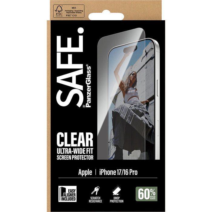 SAFE by PanzerGlass SAFE by PanzerGlass Screenprotector voor Apple iPhone 17 & iPhone 16 Pro