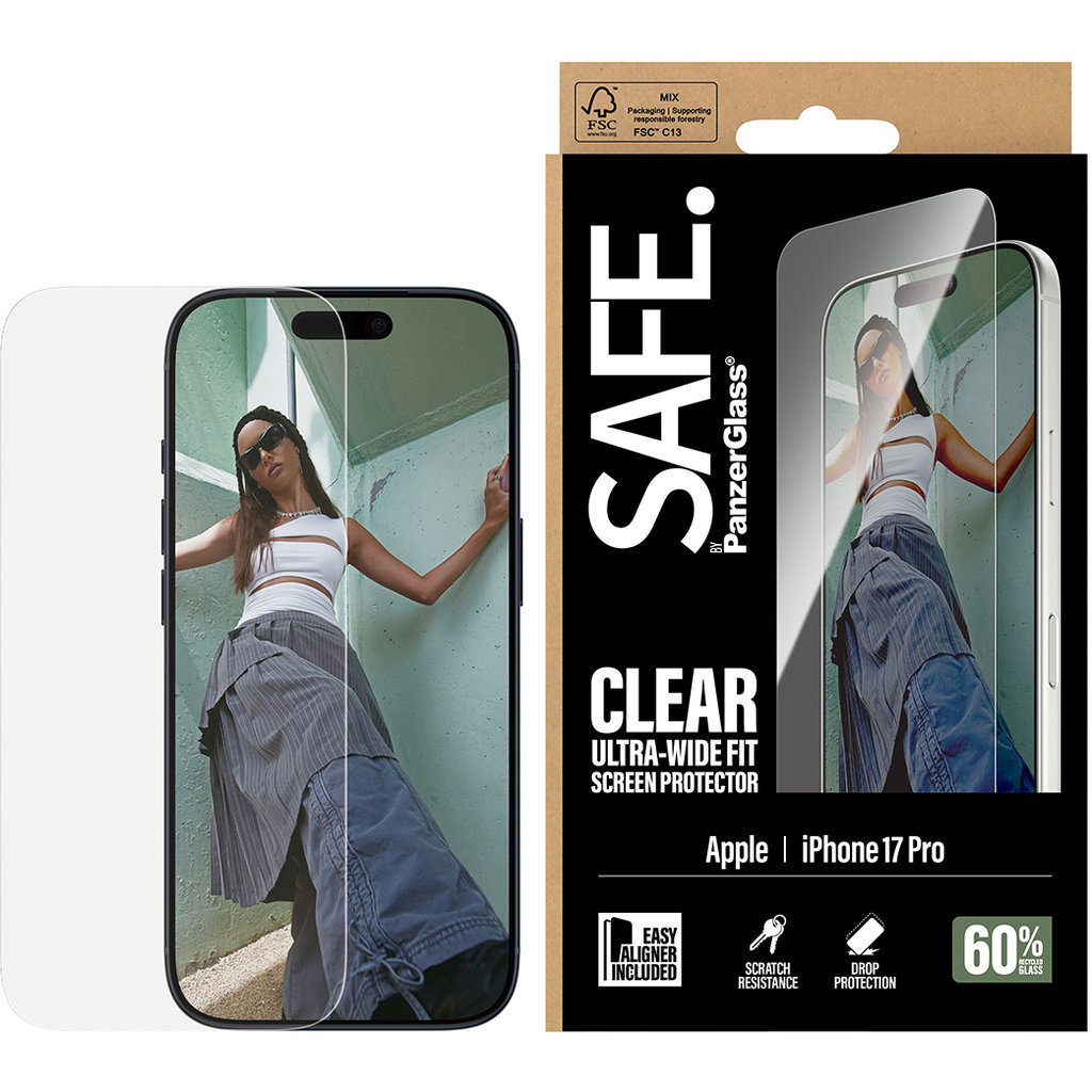 SAFE by PanzerGlass SAFE by PanzerGlass Screenprotector Apple iPhone 17 Pro - Gehard Glas