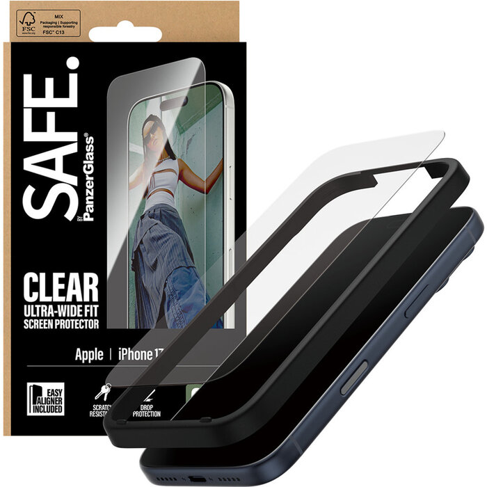 SAFE by PanzerGlass SAFE by PanzerGlass Screenprotector Apple iPhone 17 Pro - Gehard Glas