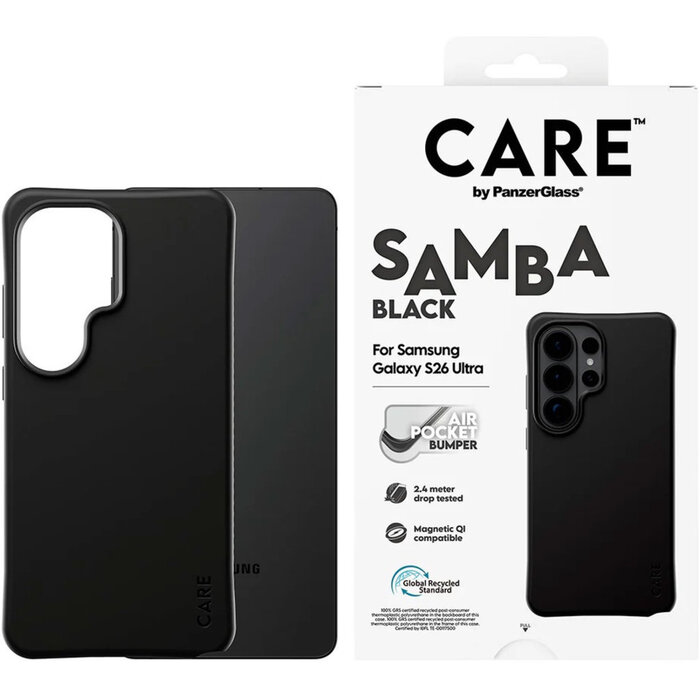 CARE by PanzerGlass PanzerGlass Samba Case voor Samsung Galaxy S26 Ultra - Zwart (Qi)