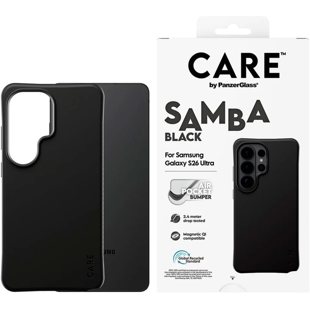CARE by PanzerGlass PanzerGlass Samba Case voor Samsung Galaxy S26 Ultra - Zwart (Qi)