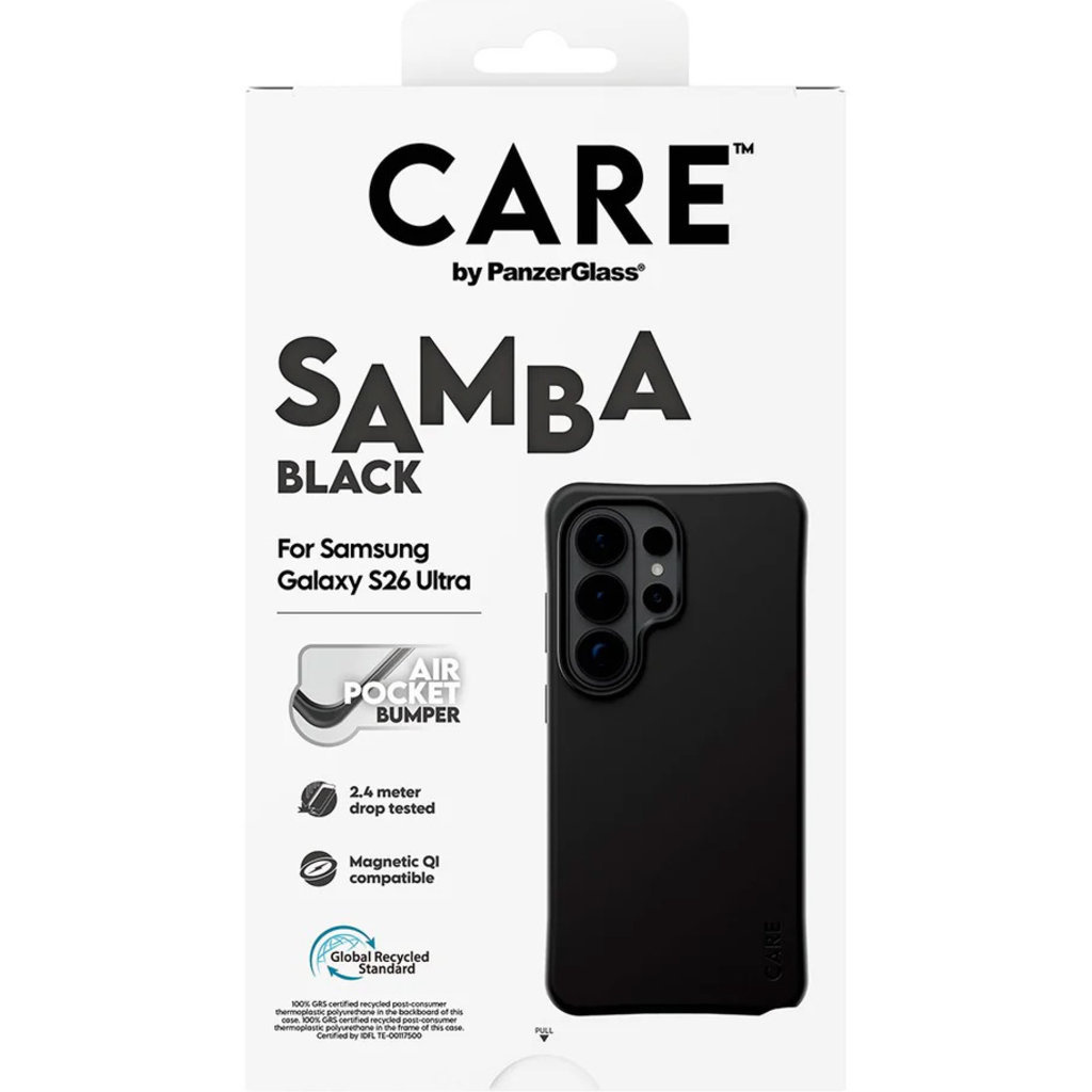 CARE by PanzerGlass PanzerGlass Samba Case voor Samsung Galaxy S26 Ultra - Zwart (Qi)