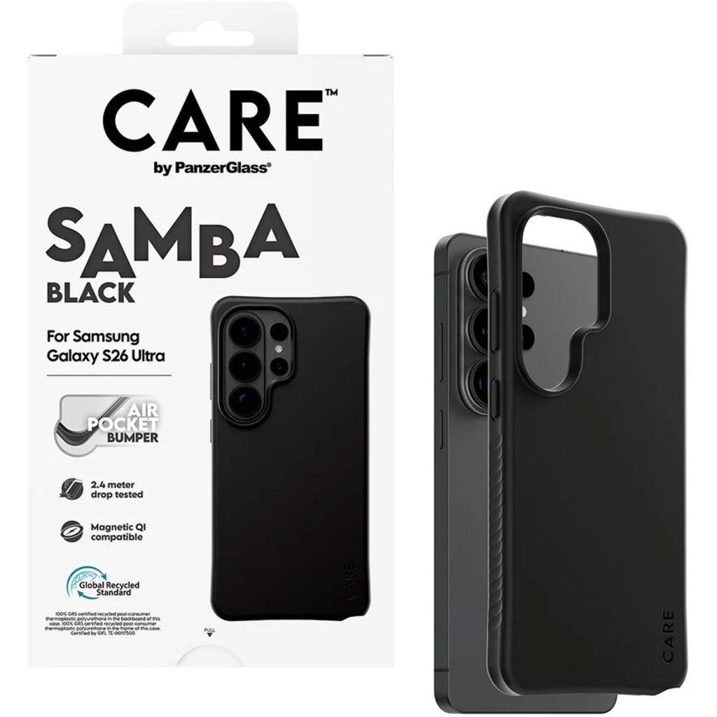 CARE by PanzerGlass PanzerGlass Samba Case voor Samsung Galaxy S26 Ultra - Zwart (Qi)