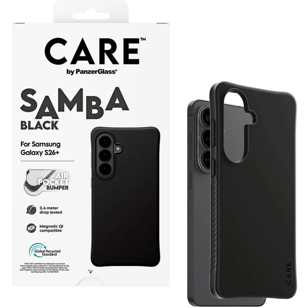 CARE by PanzerGlass PanzerGlass Samba Case voor Samsung Galaxy S26 Plus - Zwart - Qi Compatible, foto 5 van 5