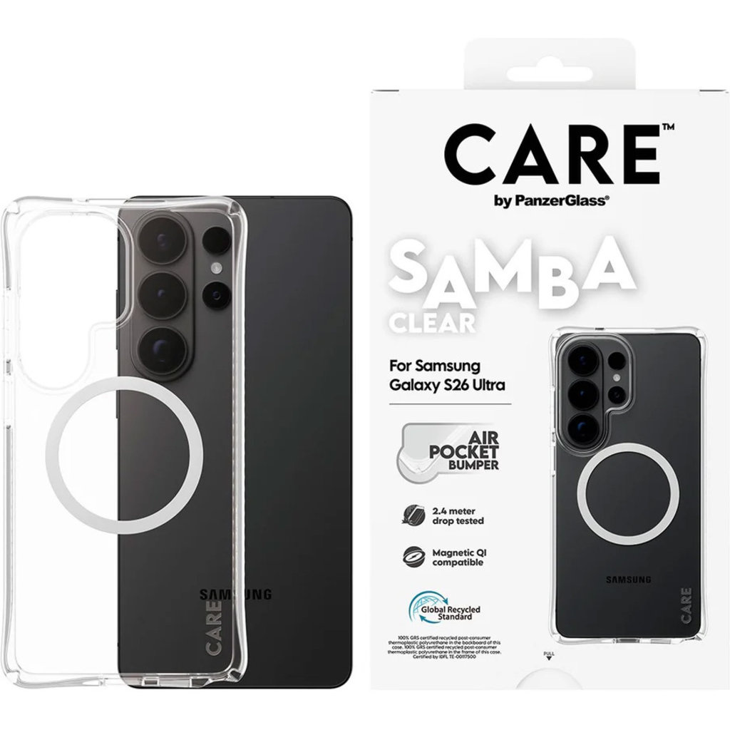 CARE by PanzerGlass CARE by PanzerGlass Samba Case Transparent w. Qi Samsung Galaxy S26 Ultra, foto 2 van 5