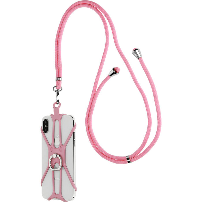 Mobiparts Mobiparts Universele Phonestrap - Roze Telefoonkoord