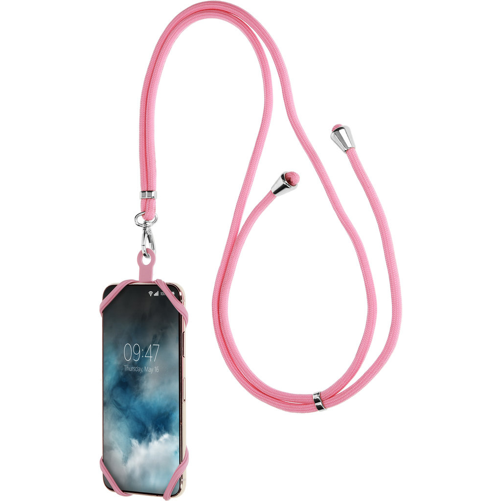 Mobiparts Mobiparts Universele Phonestrap - Roze Telefoonkoord