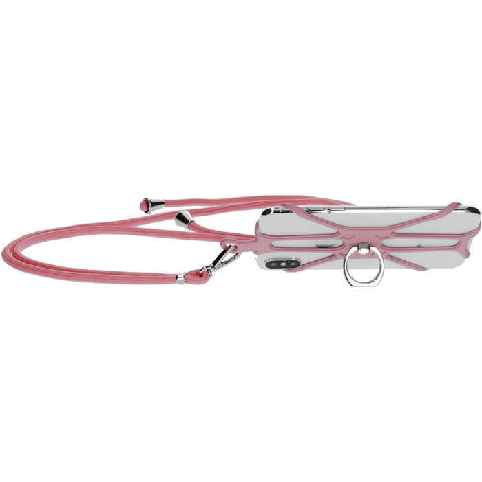 Mobiparts Mobiparts Universele Phonestrap - Roze Telefoonkoord