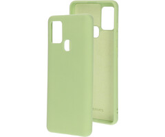 Mobiparts Mobiparts Siliconen Cover voor Samsung Galaxy A21s - Pistache Groen