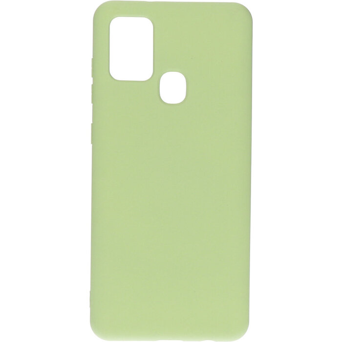 Mobiparts Mobiparts Siliconen Cover voor Samsung Galaxy A21s - Pistache Groen