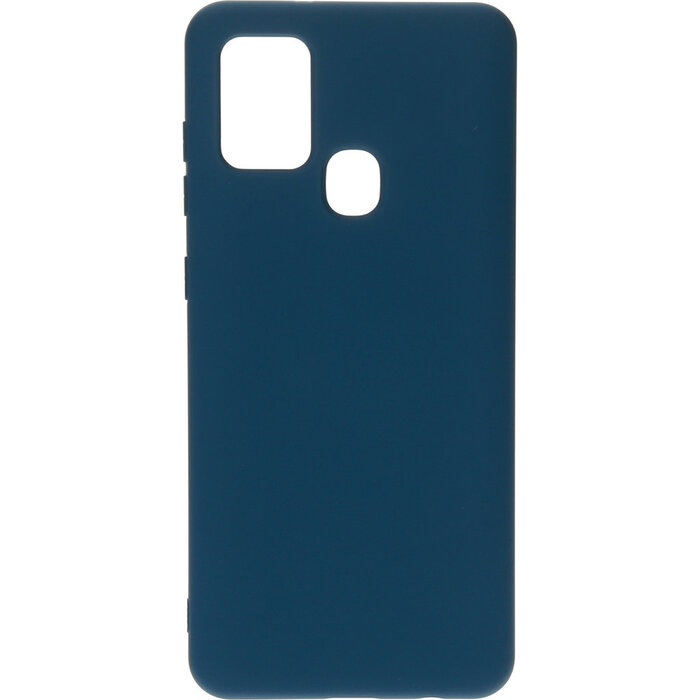 Mobiparts Mobiparts Siliconen Cover voor Samsung Galaxy A21s - Blueberry Blue