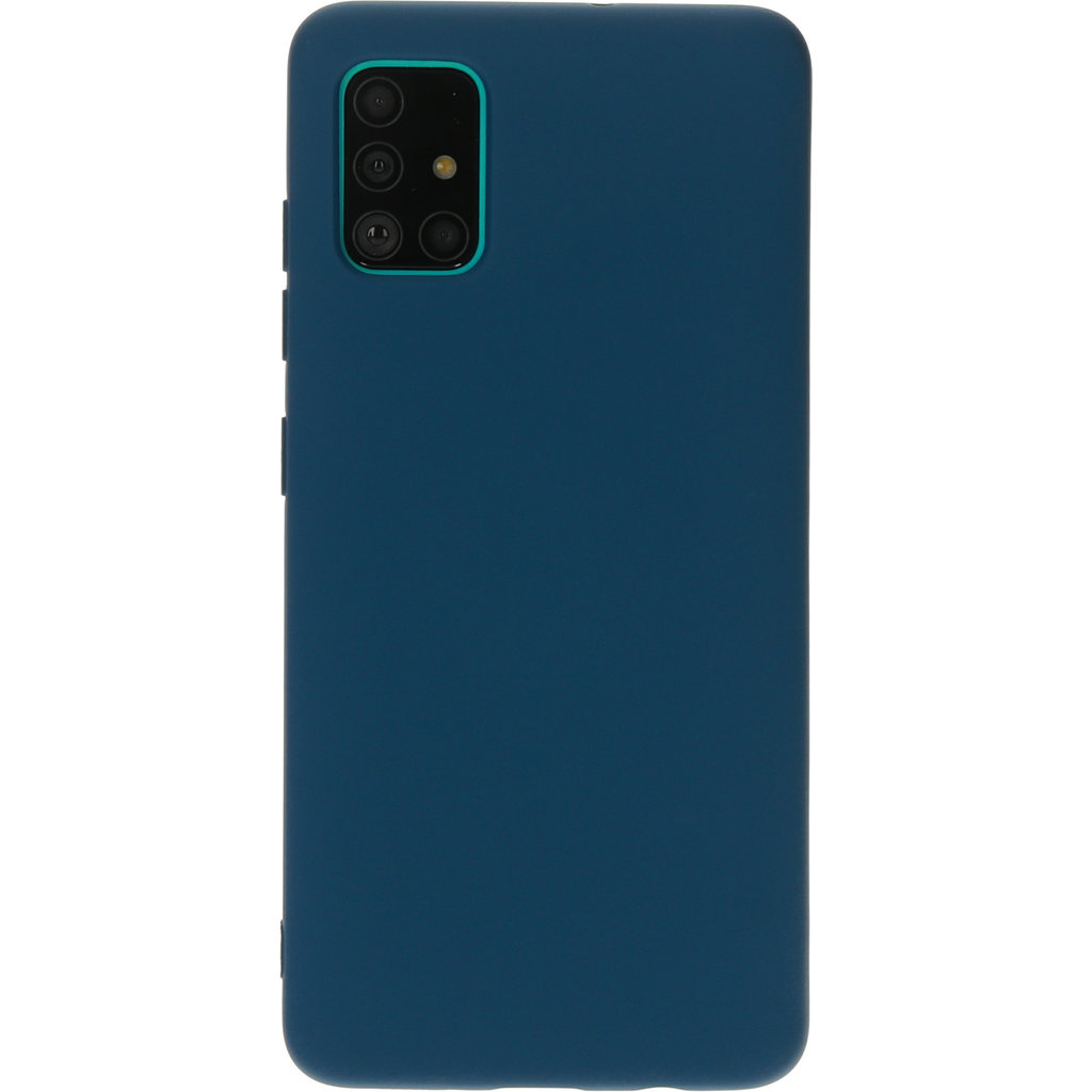 Mobiparts Mobiparts Siliconen Cover voor Samsung Galaxy A51 - Blueberry Blue
