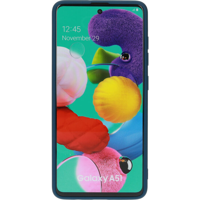 Mobiparts Mobiparts Siliconen Cover voor Samsung Galaxy A51 - Blueberry Blue