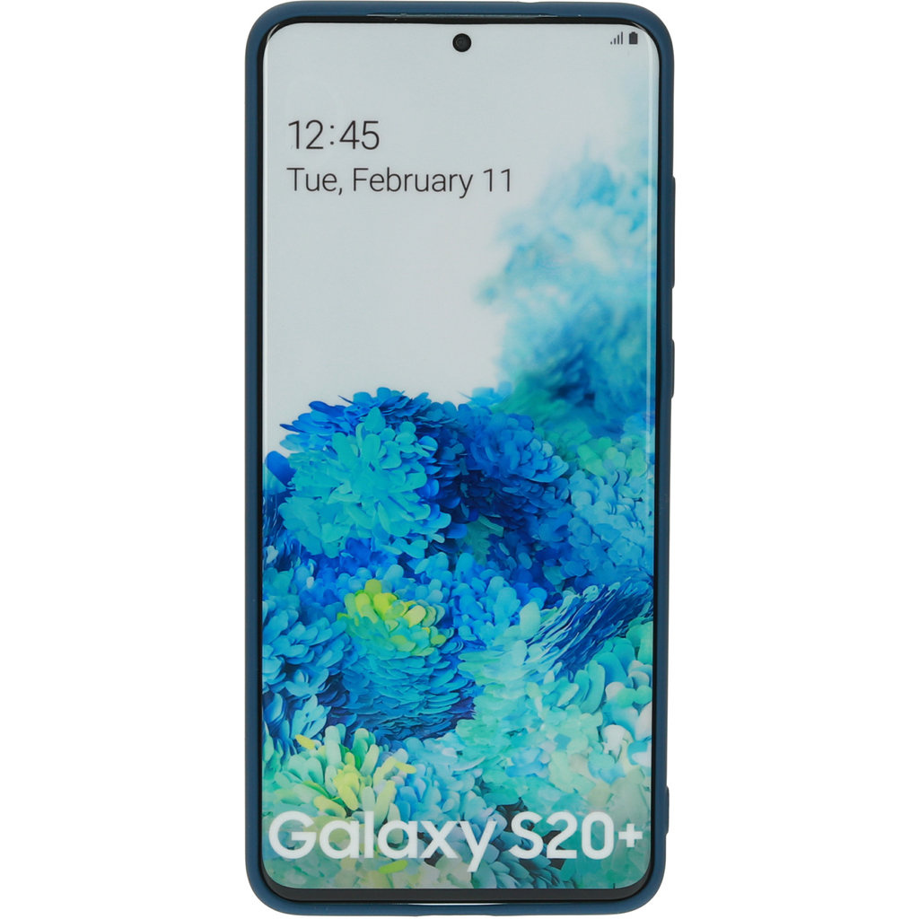 Mobiparts Mobiparts Siliconen Cover voor Samsung Galaxy S20 Plus - Blueberry Blue