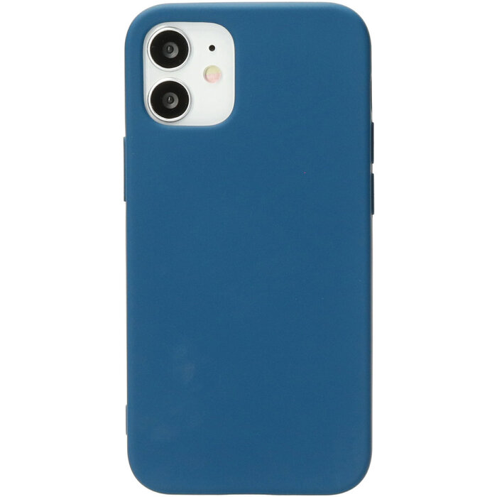 Mobiparts Mobiparts Silicone Cover voor iPhone 12 Mini - Blueberry Blue