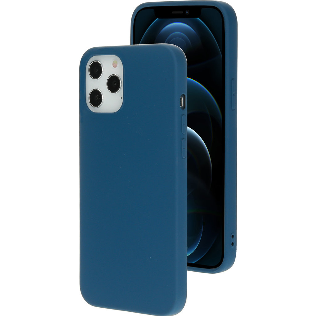 Mobiparts Mobiparts Siliconen Cover voor Apple iPhone 12 / 12 Pro - Blueberry Blue