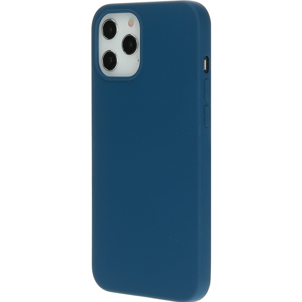 Mobiparts Mobiparts Siliconen Cover voor Apple iPhone 12 / 12 Pro - Blueberry Blue