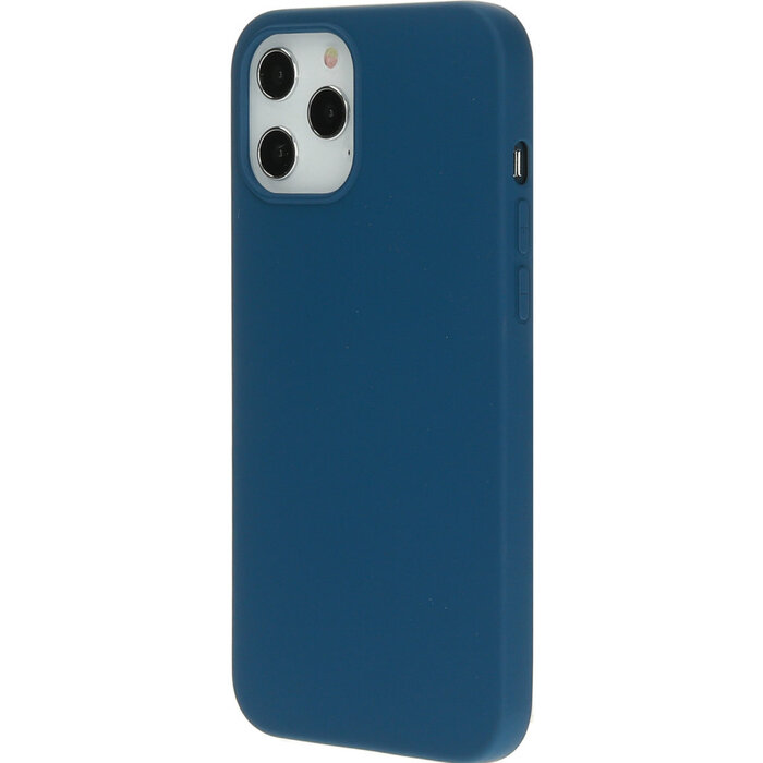Mobiparts Mobiparts Siliconen Backcover voor iPhone 12 Pro Max - Blueberry Blue