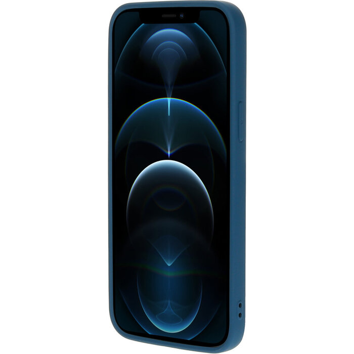 Mobiparts Mobiparts Siliconen Backcover voor iPhone 12 Pro Max - Blueberry Blue